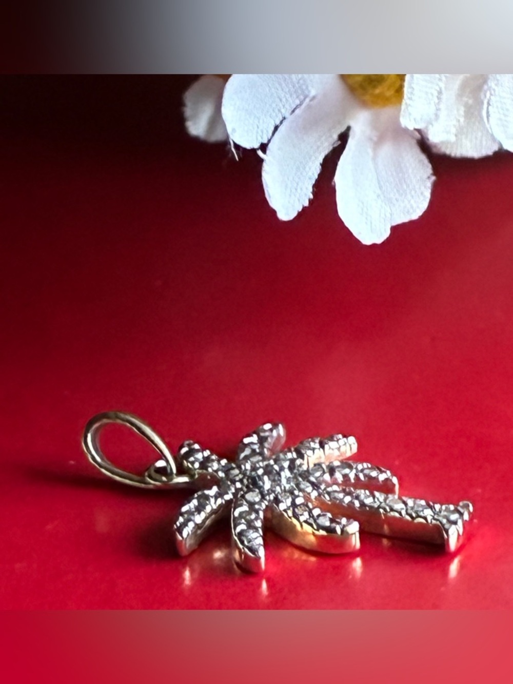 925 Silver ,Sparkling Palm Tree Pendant Necklace in Silver - Picture 4 of 8